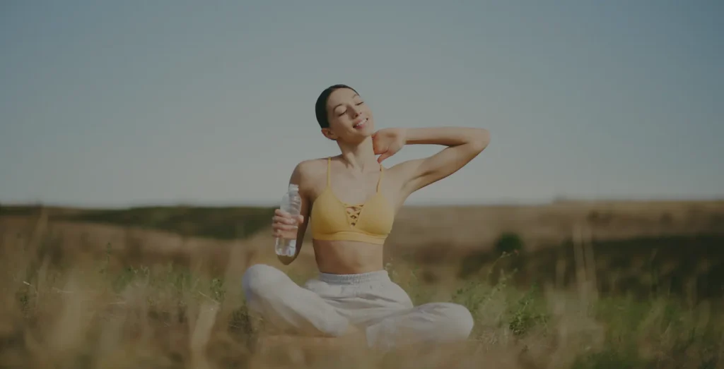 Exercising Girl At Open Area
