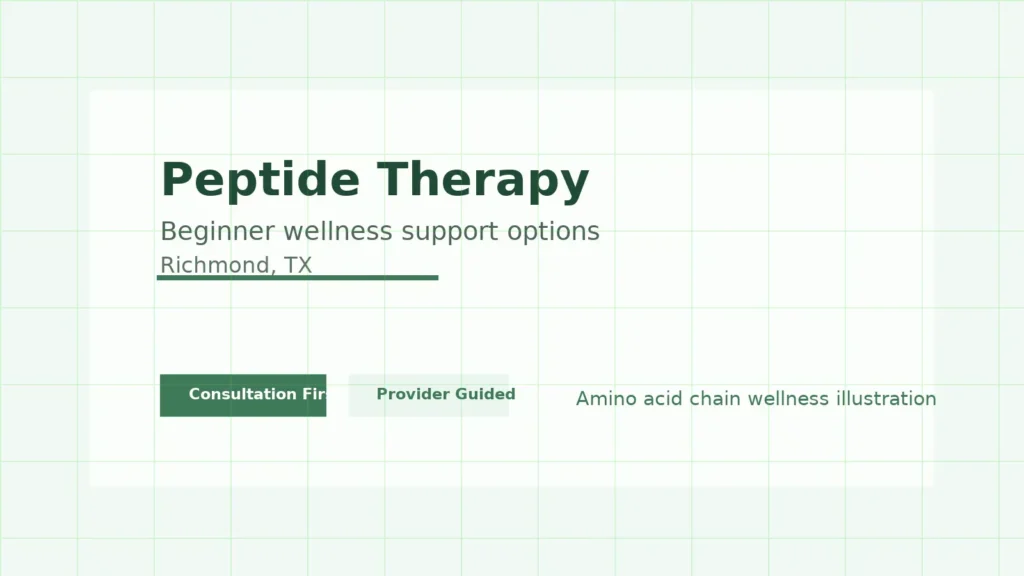 Peptide therapy wellness consultation in Richmond TX