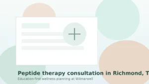 Peptide therapy consultation in Richmond TX at Wilmarwell