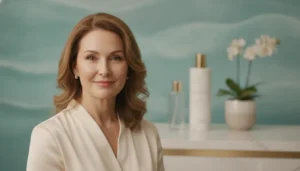Woman with naturally radiant skin considering how long Sculptra lasts